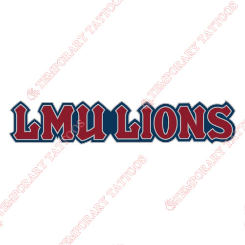 Loyola Marymount Lions Customize Temporary Tattoos Stickers NO.4899